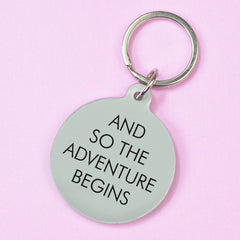 Flamingo Candles - And So the Adventure Begins Keyring