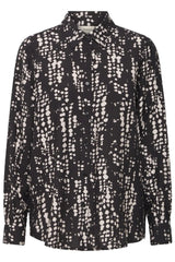 Fransa Ariana Blouse - Black Driz Drop