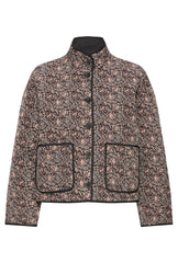 Fransa Claudine Jacket - Black Paisley