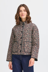 Fransa Claudine Jacket - Black Paisley