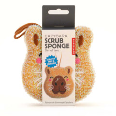 Kikkerland - Capybara Scrub Sponge - Set of 2