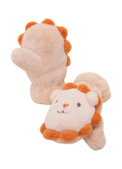 Powder Design - Cute Lion Cream Children’s Polyester Mittens