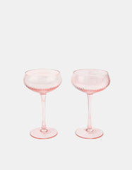 Here’s How - Lou Coupe Glasses Set of 2 in Blush