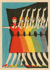 Artpress - Performers In Rainbow Colours Card