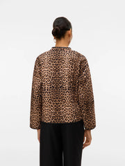 Vero Moda Clara Jacket - Rugby Tan/ Leopard