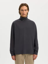 Selected Homme Relax Roll Neck Tee - Asphalt
