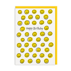 Ohh Deer- Yellow Smiley Happy Birthday Card