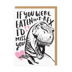 Ohh Deer - Eaten By A T-Rex Card