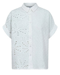 Numph - Palma Sleeveless Shirt in Bright White
