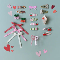 Rockahula Stripy Glitter Bow Clips