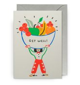 Lagom Design Get Well Illustrated Fruit Bowl Greeting Card