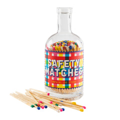Archivist Safety Matches In Glass Bottle - Gingham