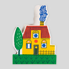 Archivist Yellow Home Cut Out Card