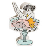 Archivist Birthday Cocktail Cut Out Card