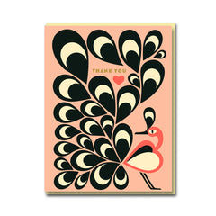 1973 Feather Bird Thank You Card