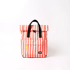 Roka Canfield Roll Top Small Backpack - Coral Stripe