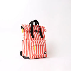 Roka Canfield Roll Top Small Backpack - Coral Stripe