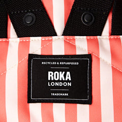 Roka Canfield Roll Top Small Backpack - Coral Stripe