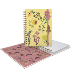 Roger La Borde Flora and Fungi A5 Blank Wiro Notebook