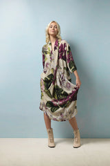 One Hundred Stars Kew Protea Duck Egg Rachel Dress