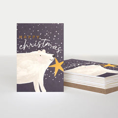 Caroline Gardner - Happy Christmas Polar Bear Cards - Pack Of 10
