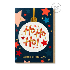 Stormy Knight Ho Ho Ho Pop-Out Bauble Card