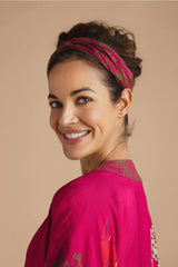 Powder Hummingbird Raspberry Headband