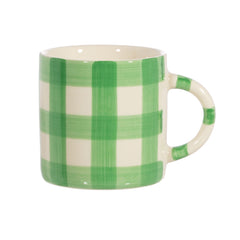 Sass & Belle Gingham Mug Green