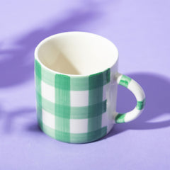 Sass & Belle Gingham Mug Green