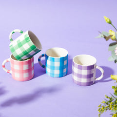 Sass & Belle Gingham Mug Green