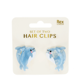 Rex London - Mini Hair Claw Clips - Dolphins