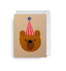 Lagom Design - Party Hat Bear Mini Card
