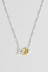 Estella Bartlett Wildflower Trio Silver Necklace