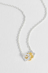Estella Bartlett Wildflower Trio Silver Necklace