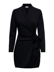JDY Louisville Wrap Dress in Black