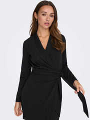 JDY Louisville Wrap Dress in Black