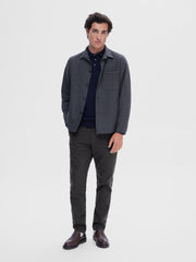 Selected Homme Berg Knit Polo - Navy Blazer/Melange
