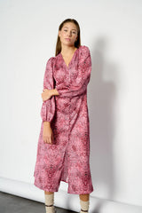 Noella Patty Long Dress - Fuchsia Leo
