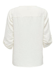 JDY Divya 3/4 Top - Cloud Dancer