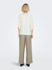 JDY Divya 3/4 Top - Cloud Dancer