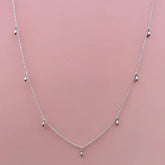 Vurchoo Silver Rice Layering Necklace- Cambodia