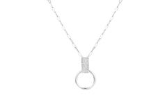 Vurchoo Silver Contrasting Chunky Pendant Necklace- Bangladesh