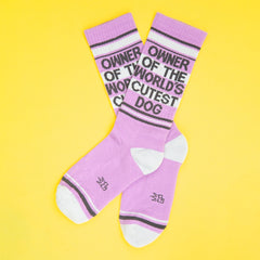 Gumball Poodle Crew Gym Socks - Owner Of The World’s Cutest Dog