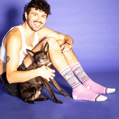 Gumball Poodle Crew Gym Socks - Owner Of The World’s Cutest Dog