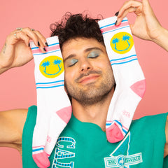 Gumball Poodle Crew Gym Socks - Happy Palms
