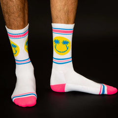 Gumball Poodle Crew Gym Socks - Happy Palms