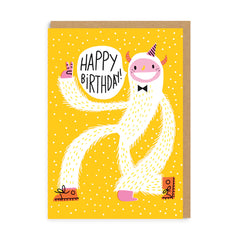 Ohh Deer Yeti Happy Birthday Card