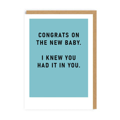 Ohh Deer I Knew You Had It In You New Baby Card