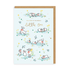 Ohh Deer Hello Little One Lambs New Baby Card