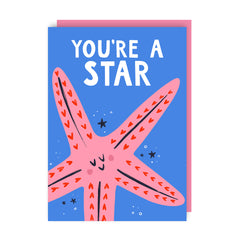 Lucy Maggie Designs Starfish Greeting Card